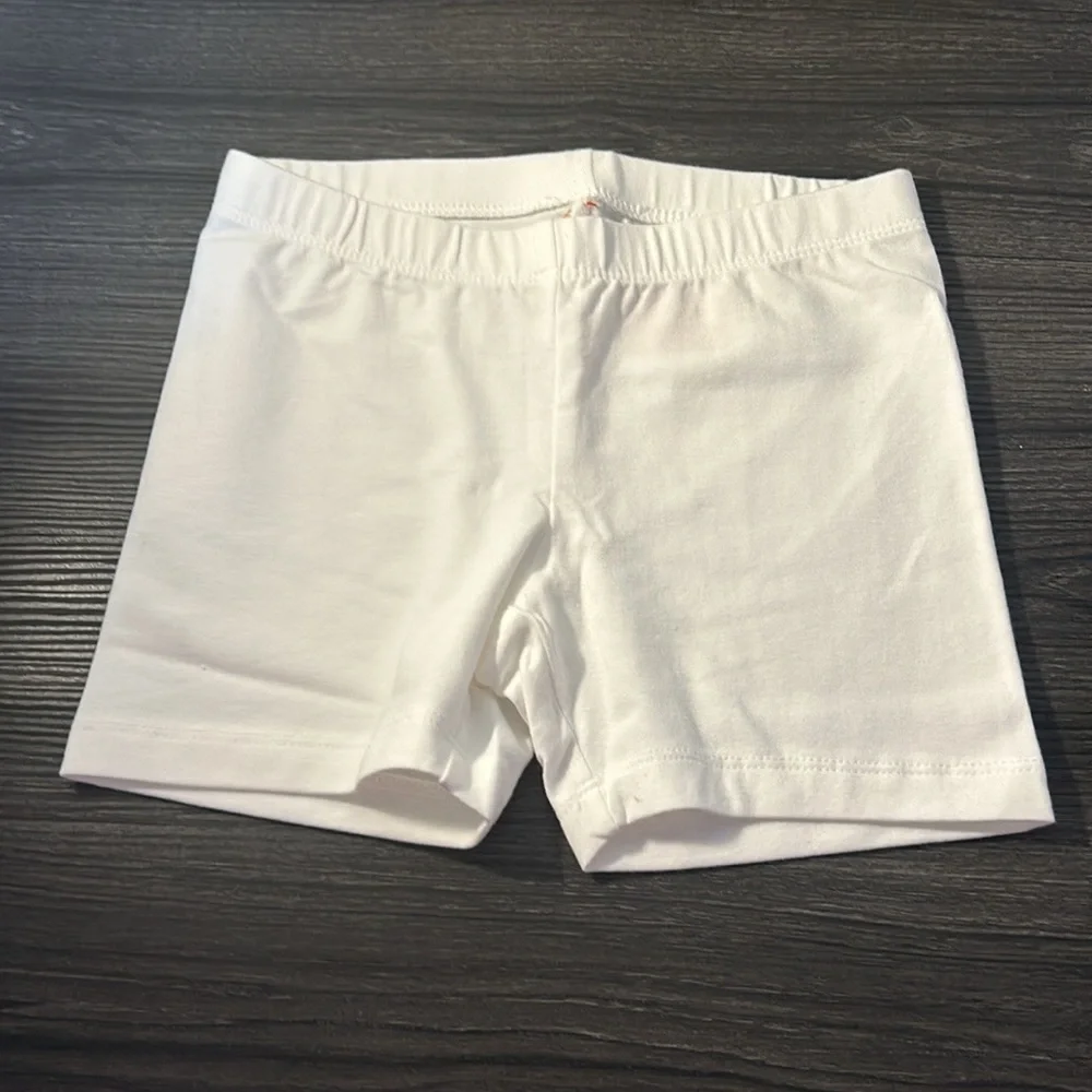 NWT Cat & Jack White Girl's Pull-On Bike Shorts - 2 Pairs